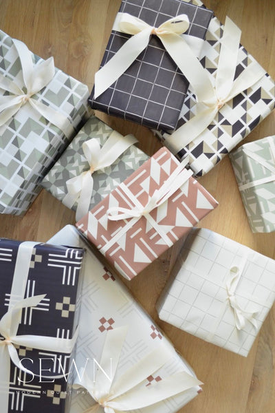 Wrapping Paper | Playroom Quilt | Mocha Mousse