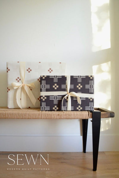 Wrapping Paper | Mudroom Quilt Pattern | Mocha Mousse