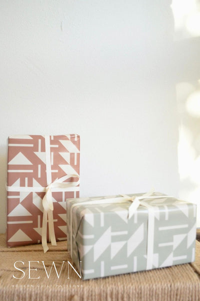 Wrapping Paper | Playroom Quilt | Mocha Mousse