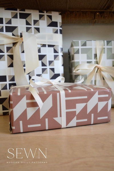 Wrapping Paper | Playroom Quilt | Mocha Mousse