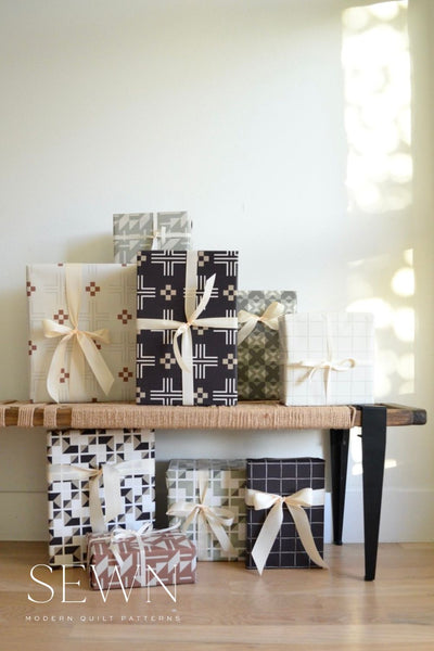Wrapping Paper | Mudroom Quilt Pattern | Mocha Mousse