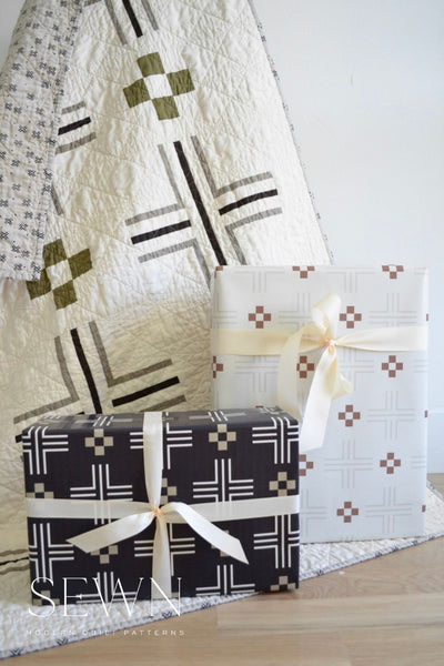 Wrapping Paper | Mudroom Quilt Pattern | Mocha Mousse