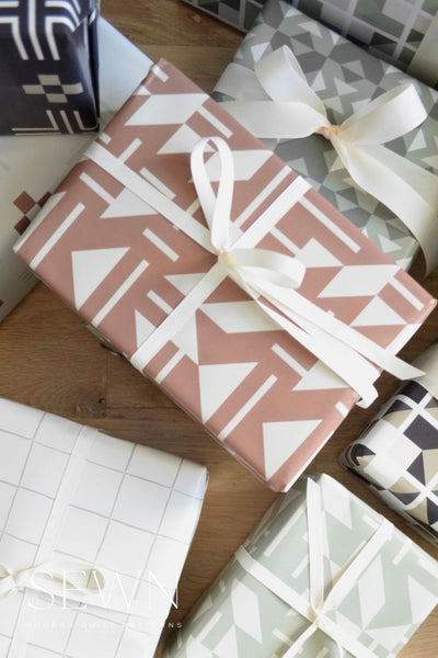 Wrapping Paper | Playroom Quilt | Mocha Mousse