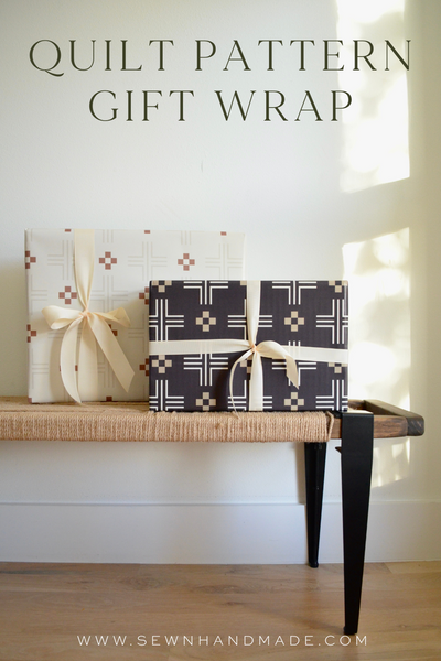 Wrapping Paper | Mudroom Quilt Pattern | Mocha Mousse