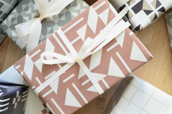 Wrapping Paper | Playroom Quilt | Mocha Mousse