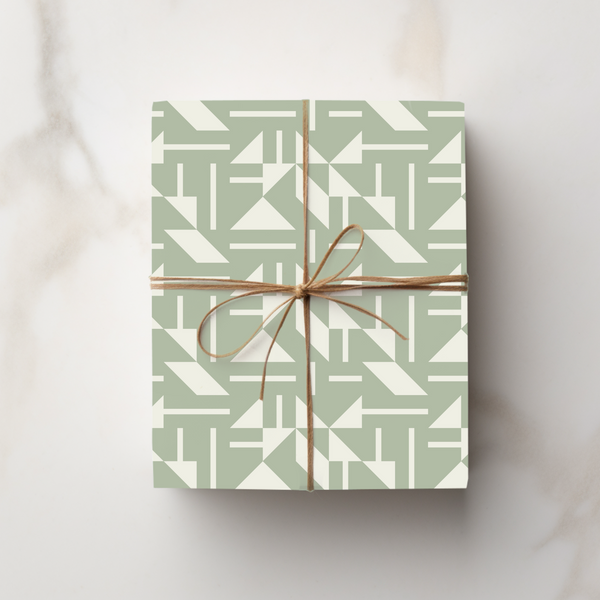 Wrapping Paper | Playroom Quilt Pattern | Sage Green