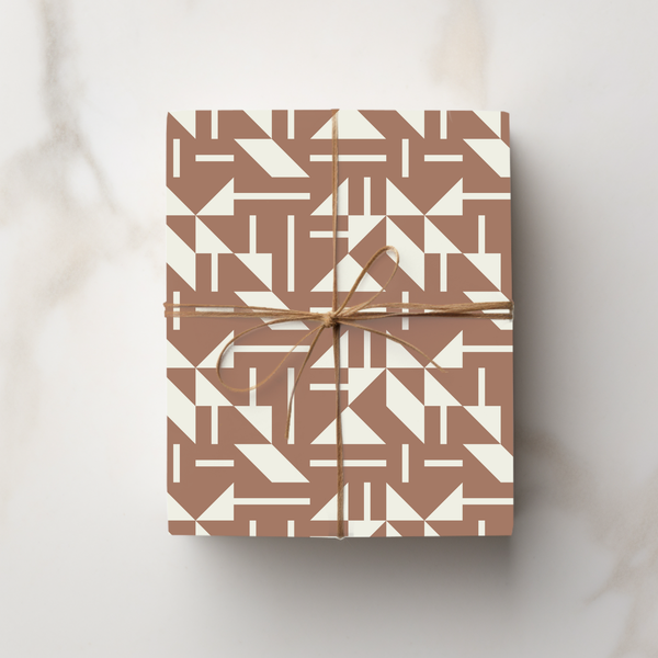Wrapping Paper | Playroom Quilt | Mocha Mousse