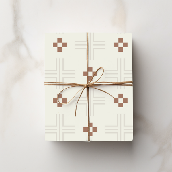 Wrapping Paper | Mudroom Quilt Pattern | Mocha Mousse