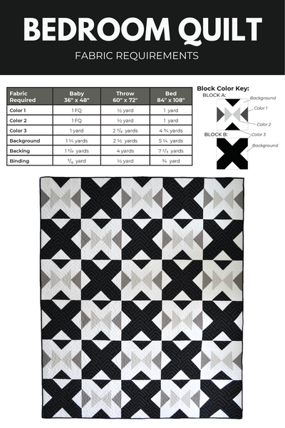 Bedroom Quilt PAPER Pattern