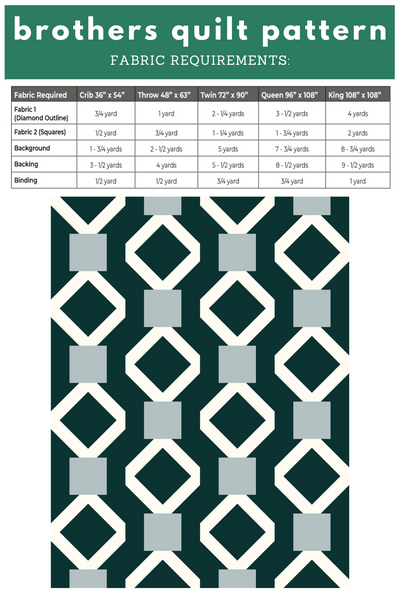 Brothers Quilt DIGITAL PDF Pattern