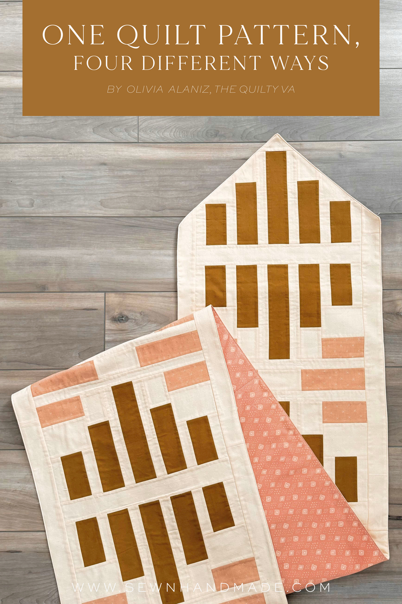 Single Quilt Pattern One Quilt Pattern, Four Different Ways – Sewn Modern Quilt Patterns by ...