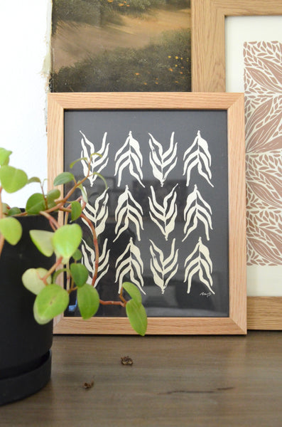 Dancing Palms, Navy (unframed)
