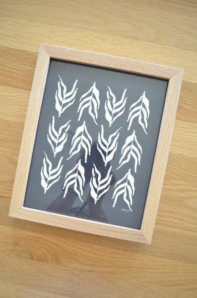 Dancing Palms, Navy (unframed)