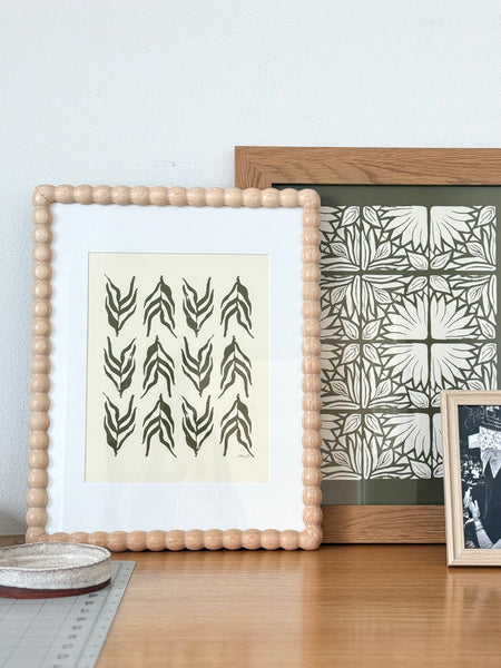 Dancing Palms, Olive (unframed)