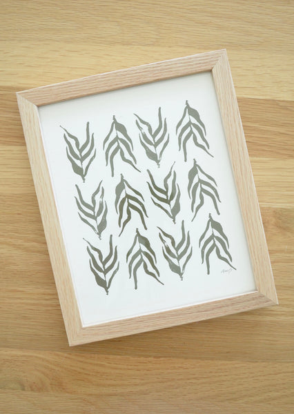 Dancing Palms, Olive (unframed)