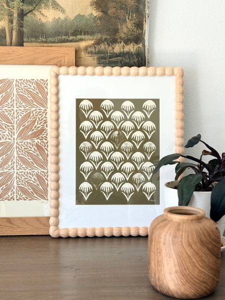 Rainy Day Daisies, Olive (unframed)