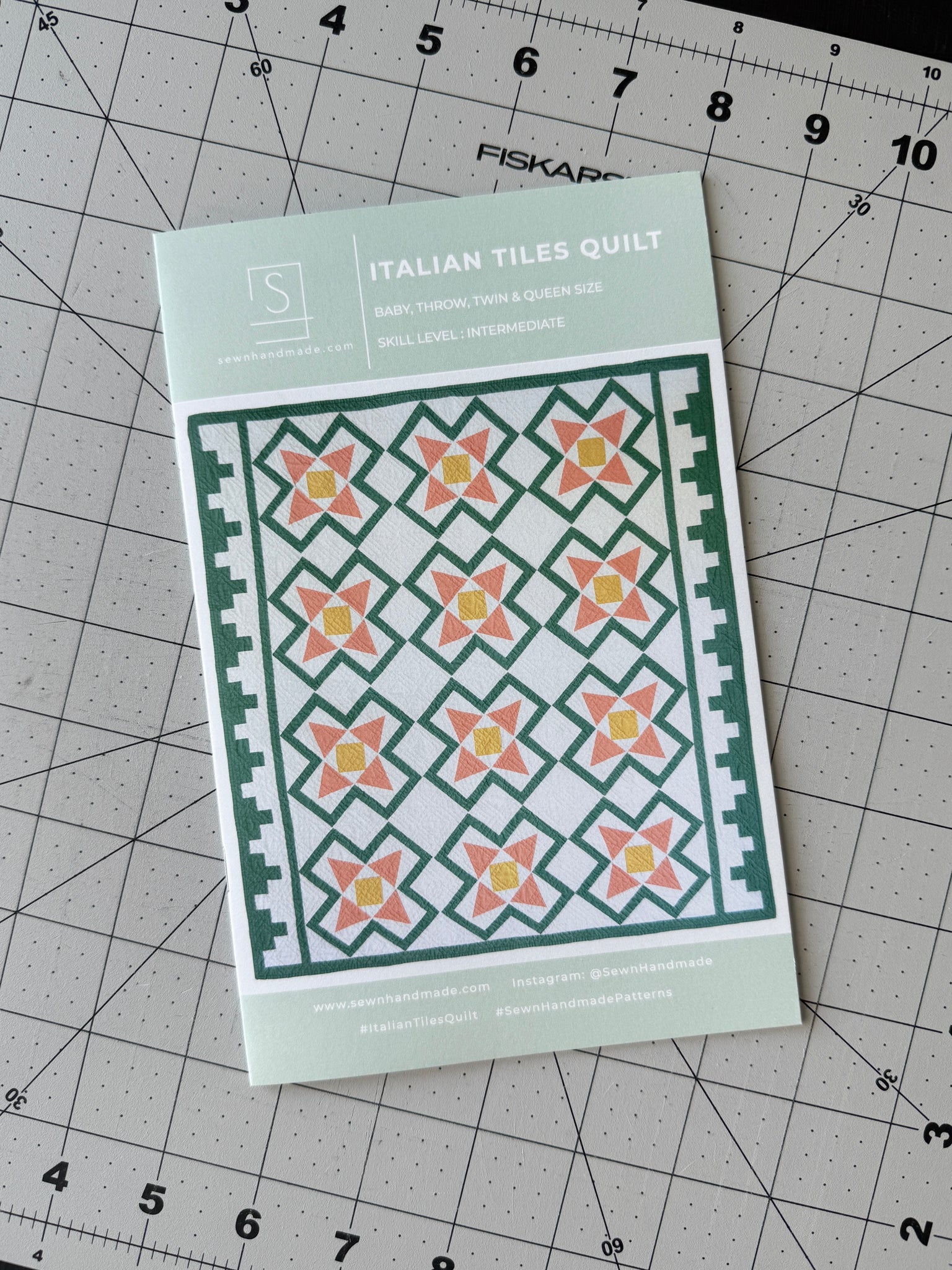 Italian Tiles Quilt PAPER Pattern