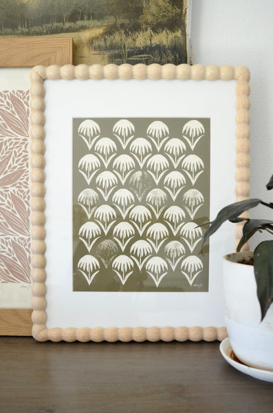 Rainy Day Daisies, Olive (unframed)