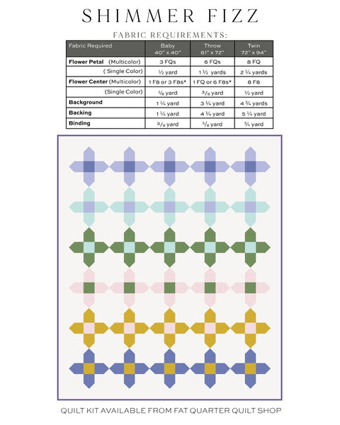 Shimmer Fizz Quilt DIGITAL PDF Pattern
