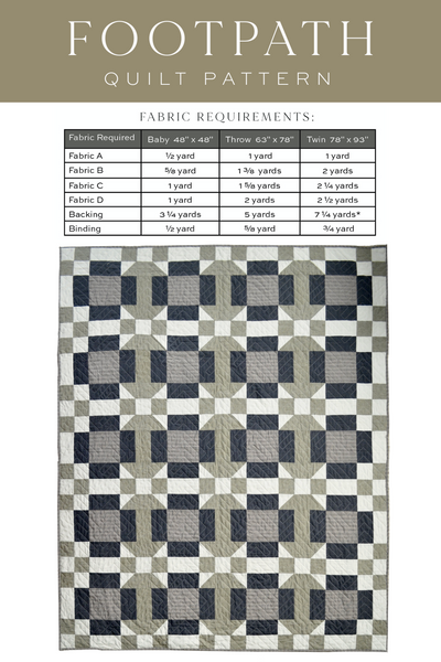 SH118 Footpath Quilt PAPER Pattern (Wholesale Bundle)
