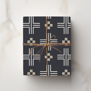 Wrapping Paper | Mudroom Quilt Pattern | Antique Navy