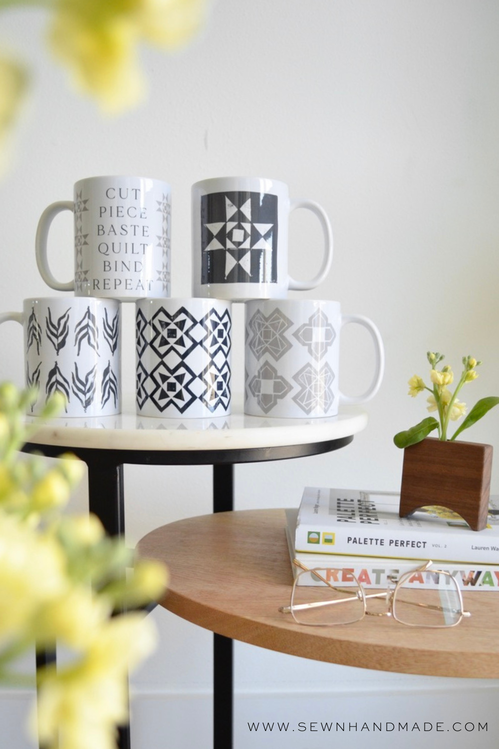 Ceramic Coffee Cup | Dancing Palm Branches