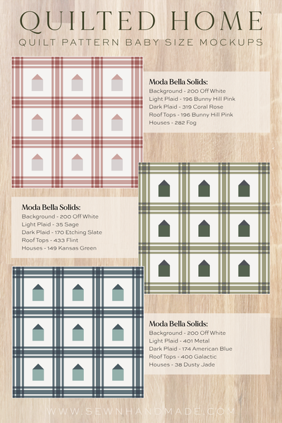 Quilted Home Quilt DIGITAL PDF Pattern
