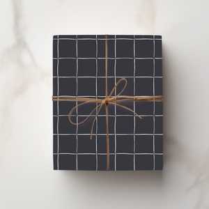 Wrapping Paper | Sketchy Plaid | Antique Navy