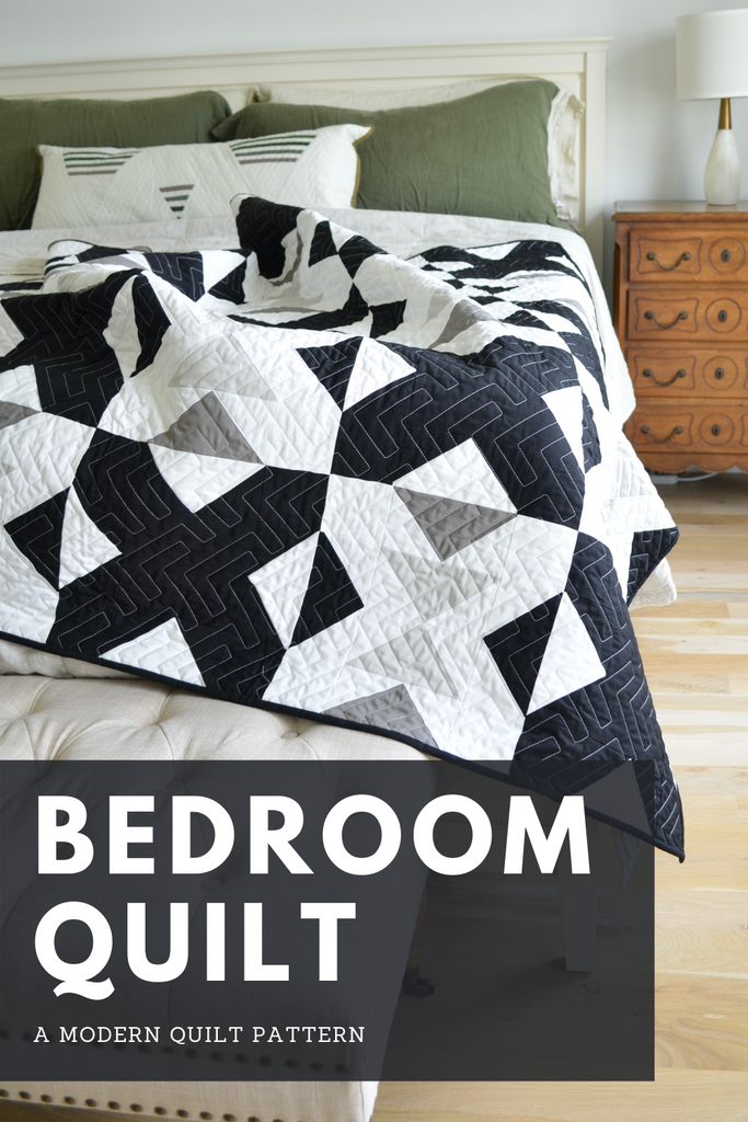 Bedroom Quilt DIGITAL PDF Pattern Sewn Modern Quilt Patterns by