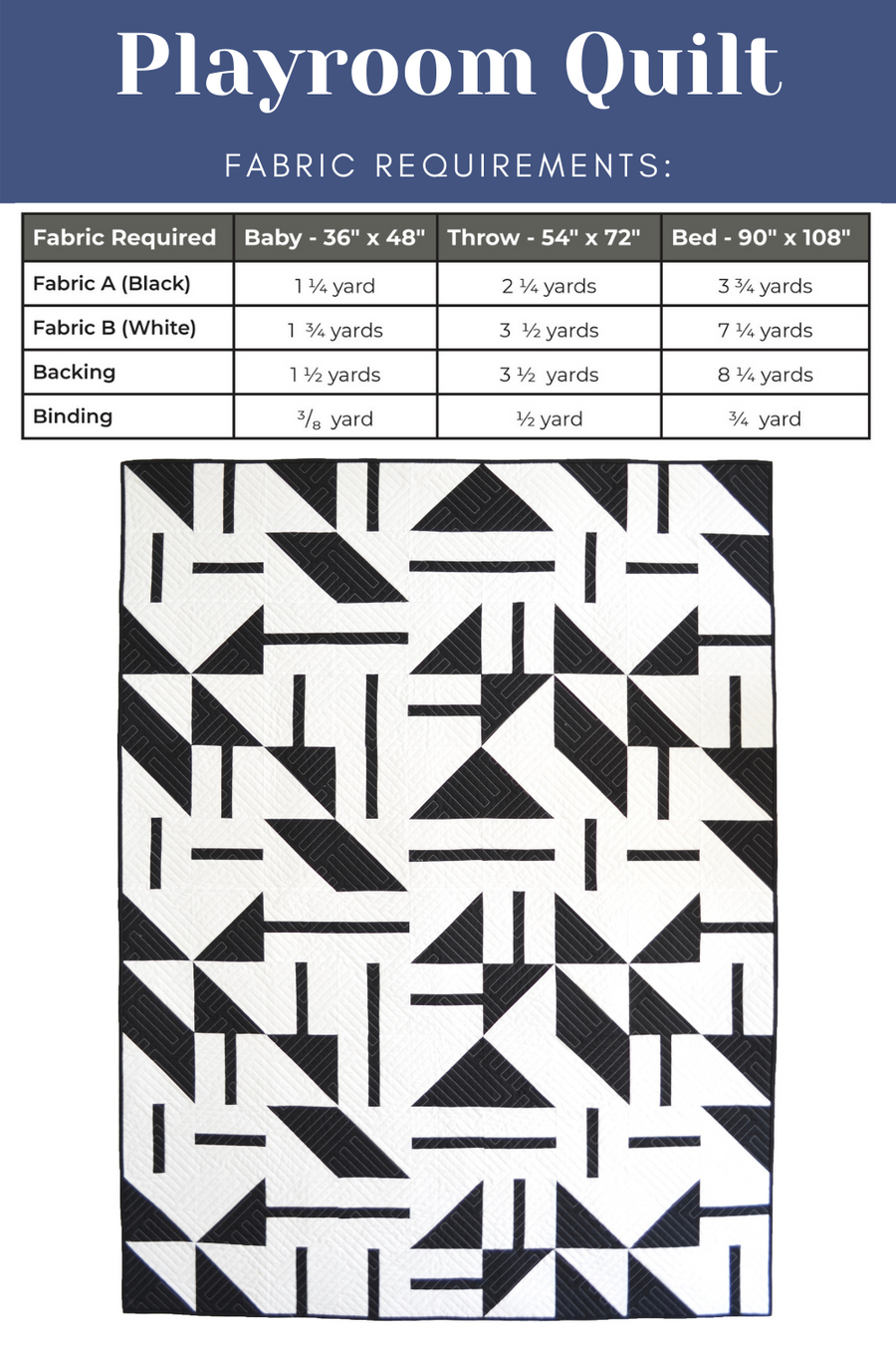 Playroom Quilt DIGITAL PDF Pattern – Sewn Modern Quilt Patterns by Amy ...