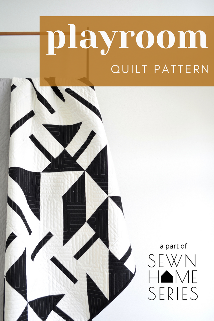 Playroom Quilt PAPER Pattern Sewn Modern Quilt Patterns by Amy Schelle