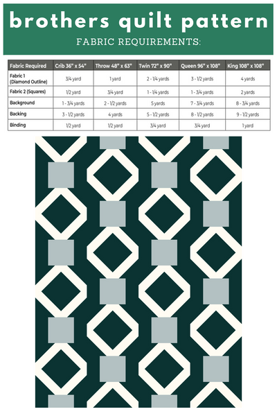 Brothers Quilt PAPER Pattern